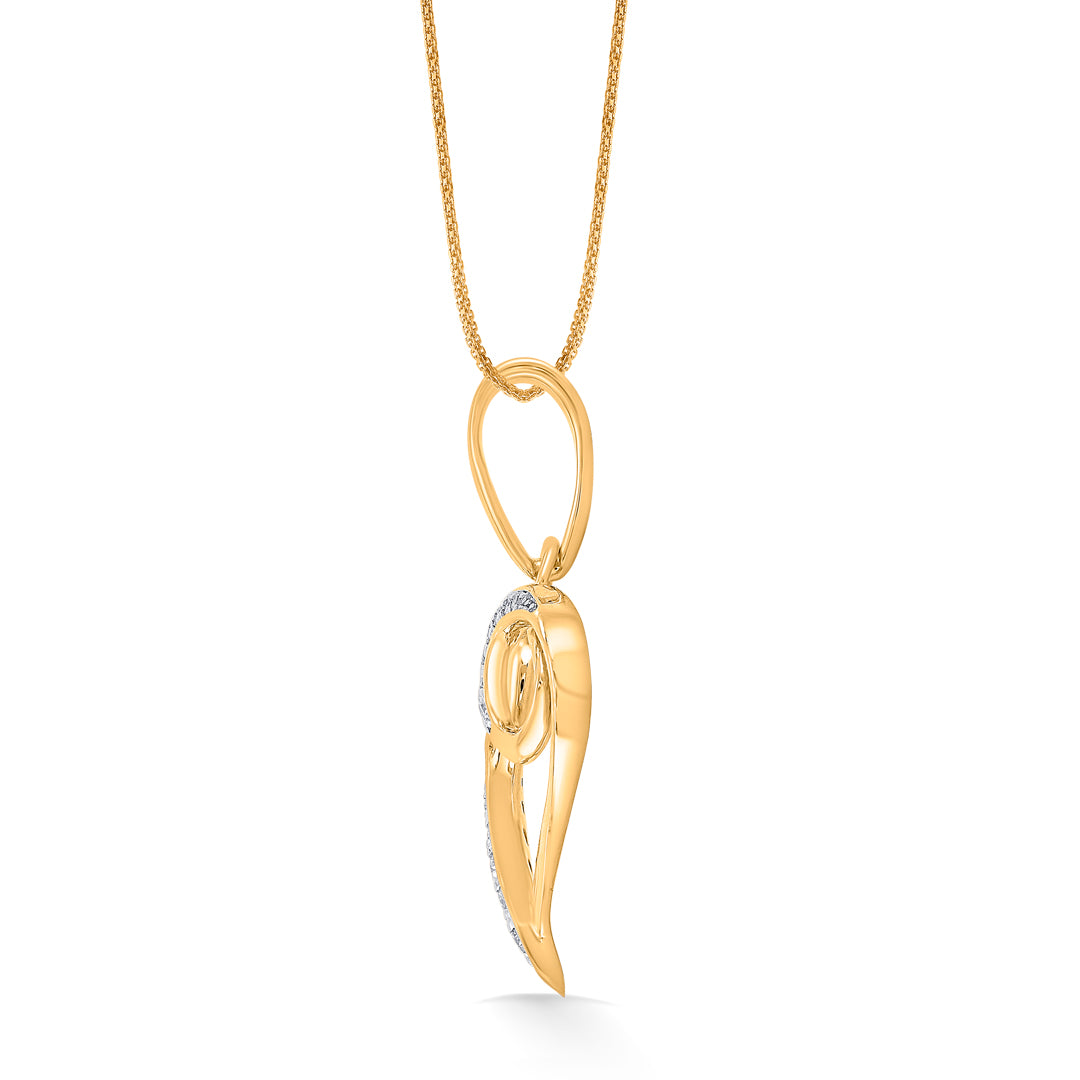 heart desire gold & diamond pendant for women