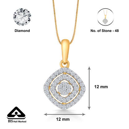 Whispers of Light Gold & Diamond Pendant for Women