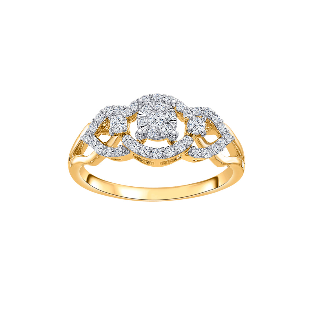 Urban Gold & Diamond Engagement Ring For Women