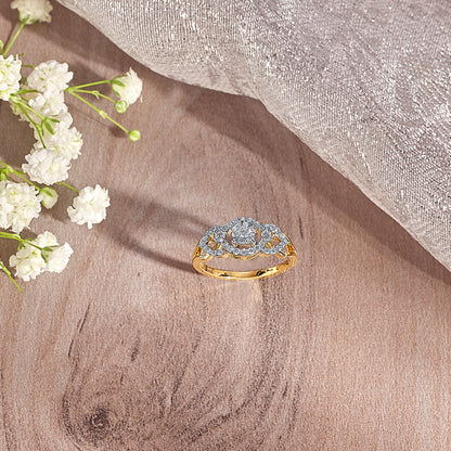 Urban Gold & Diamond Engagement Ring For Women