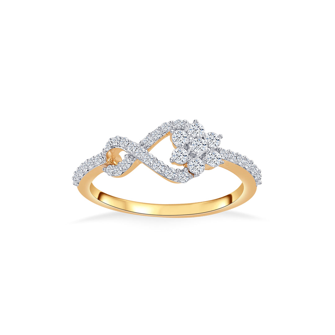 Infinity Gold & Diamond Casual Ring For Women