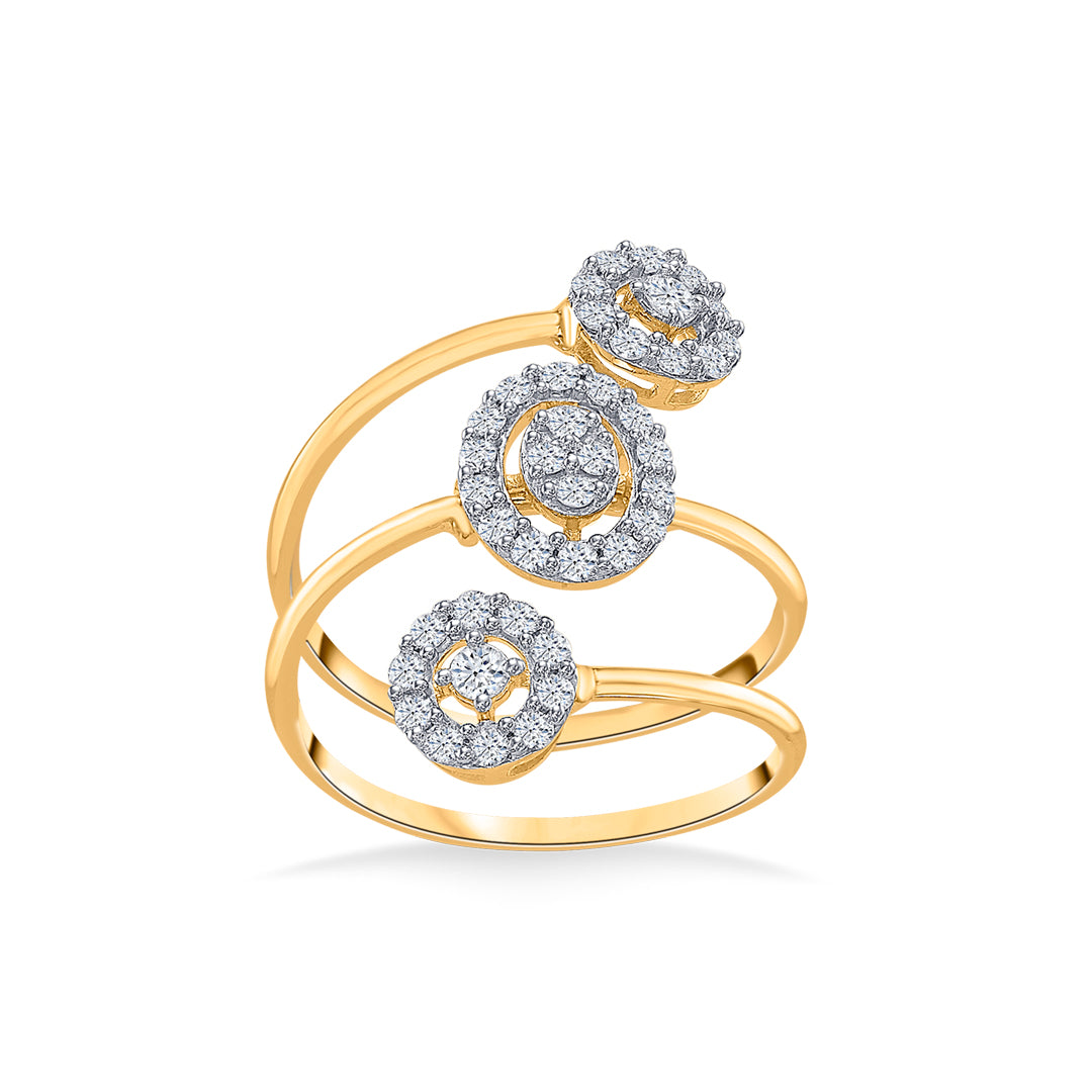 Twilight Gold & Diamond Fashion Ring For Women