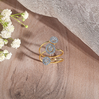 Twilight Gold & Diamond Fashion Ring For Women