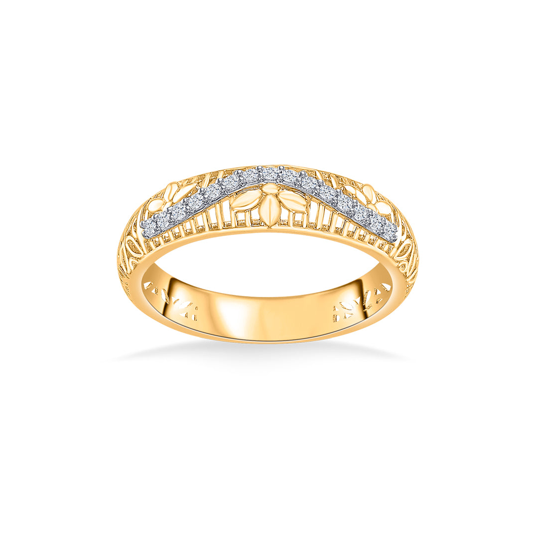 Amara Gold & Diamond Band Ring For Women