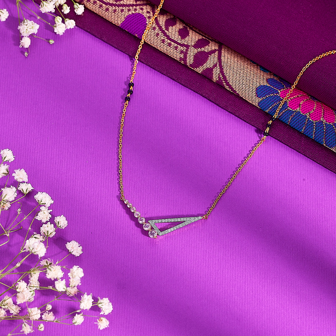 Urban Gold & Diamond Modern Mangalsutra For Women