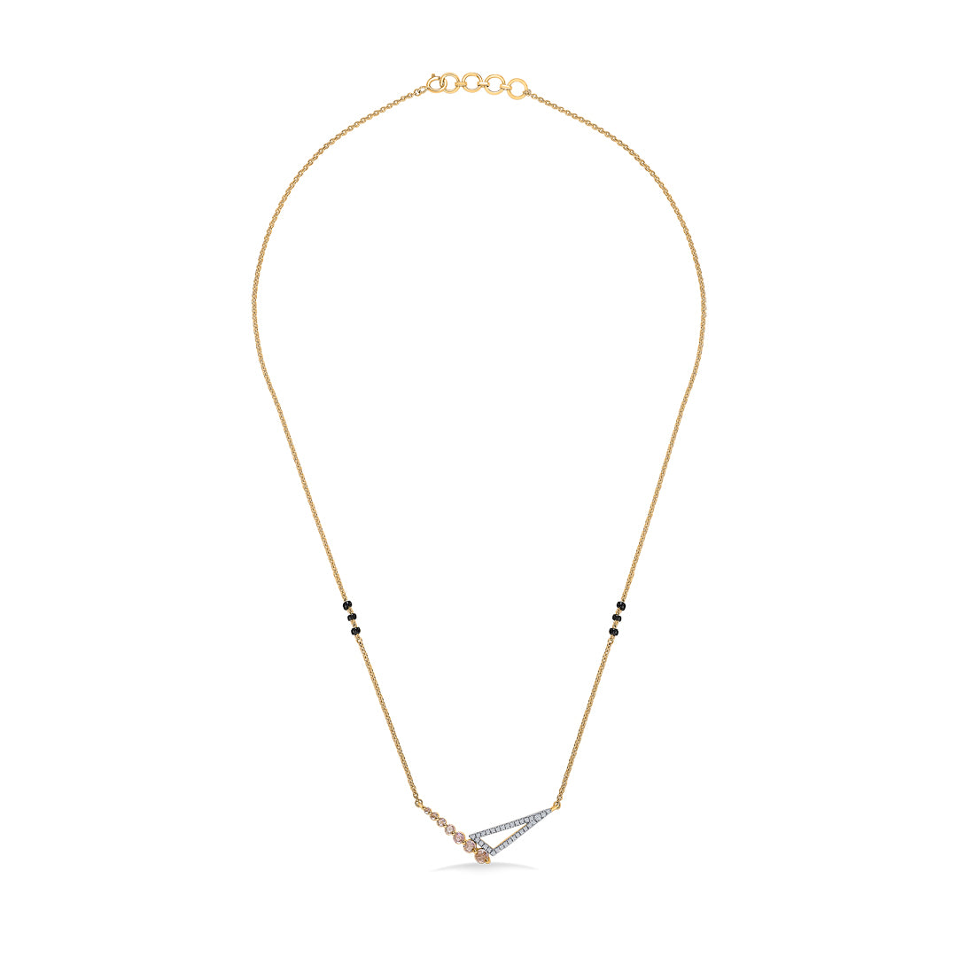 urban gold & diamond modern mangalsutra for women