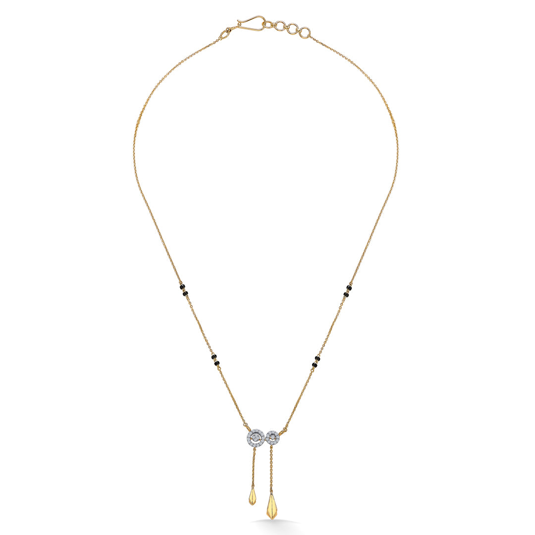 Classic Gold & Diamond Modern Mangalsutra For Women