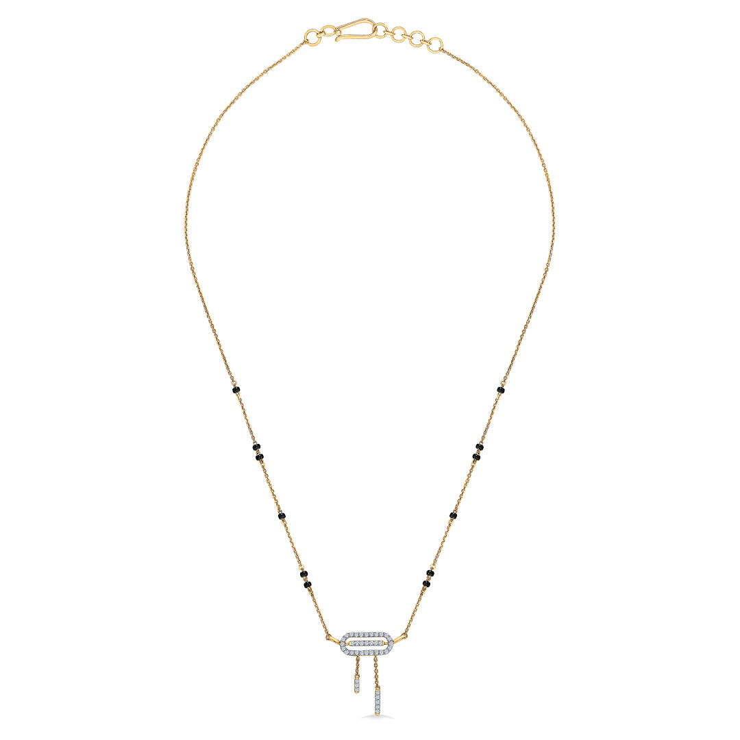 Celestial Gold & Diamond Modern Mangalsutra For Women