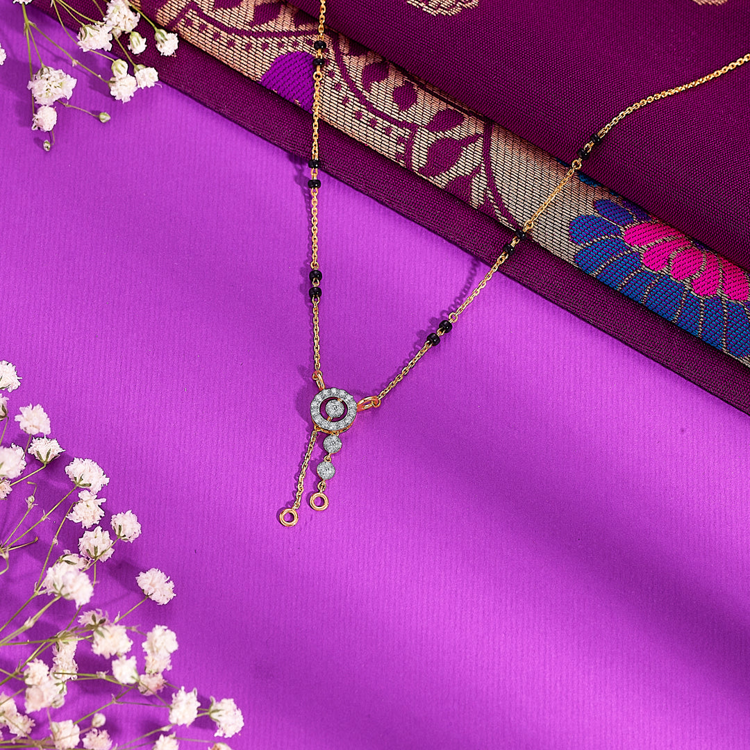 dhaara shine gold & diamond modern mangalsutra