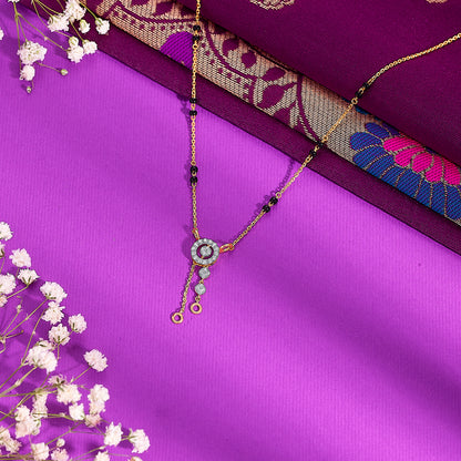 Dhaara Shine Gold & Diamond Modern Mangalsutra