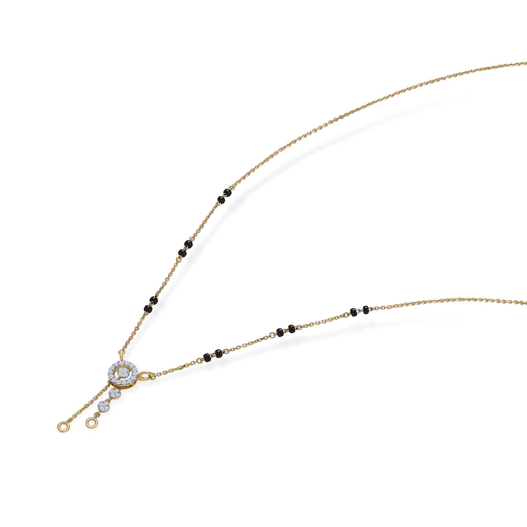 dhaara shine gold & diamond modern mangalsutra