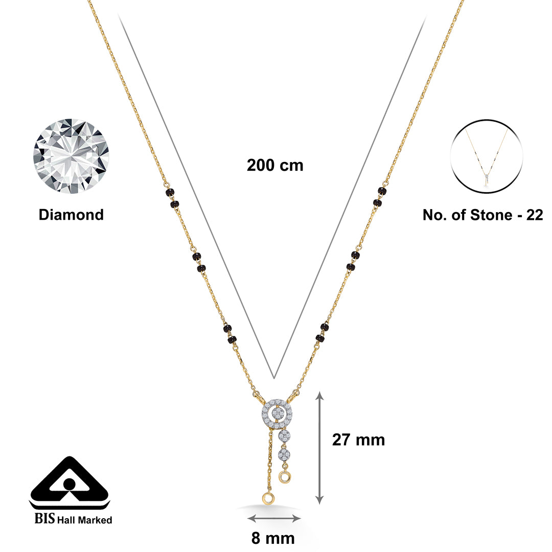 dhaara shine gold & diamond modern mangalsutra