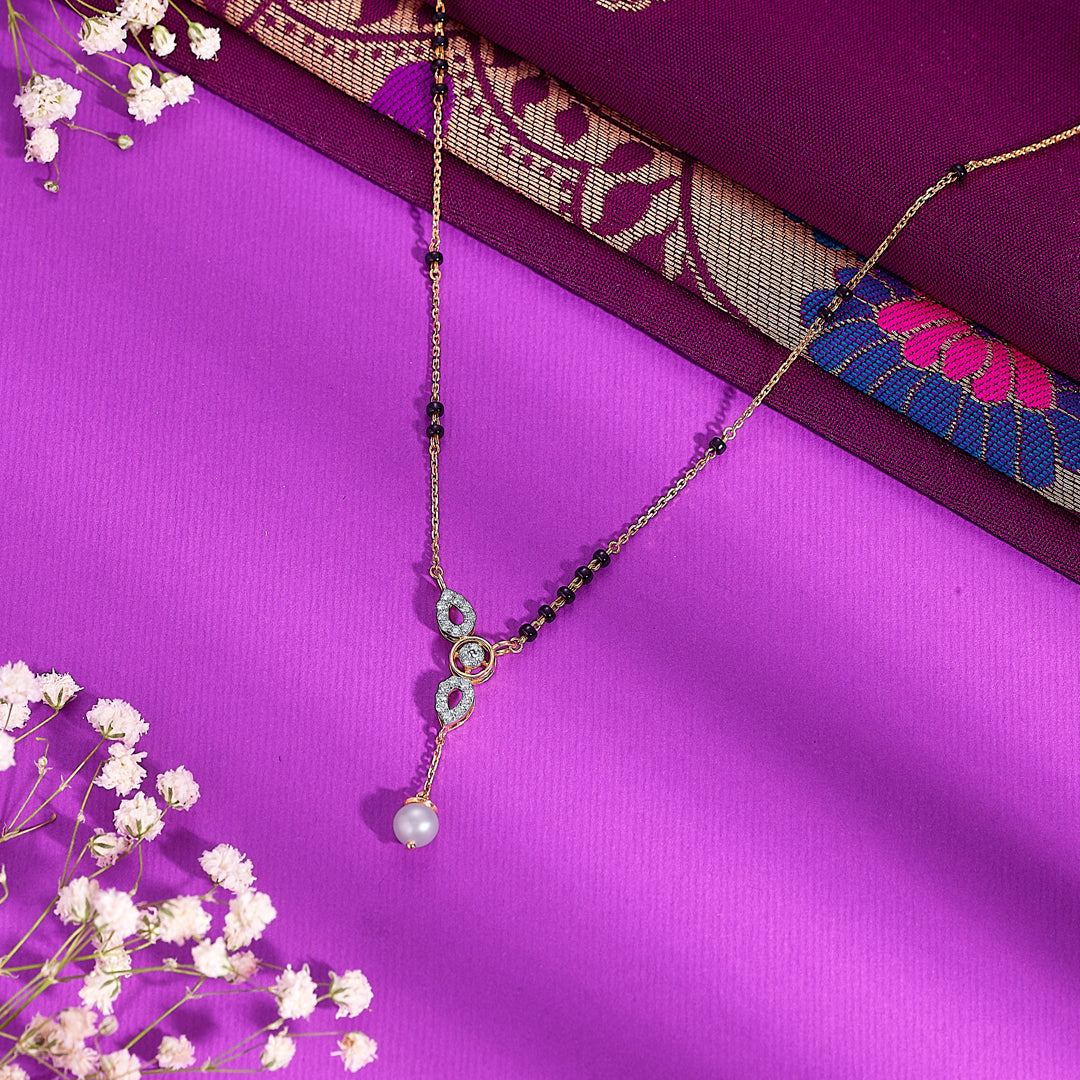Blessing Gold & Diamond Modern Mangalsutra For Women