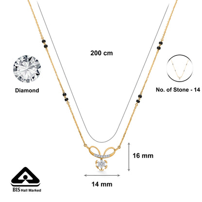 Blossom Bond Gold & Diamond Modern Mangalsutra
