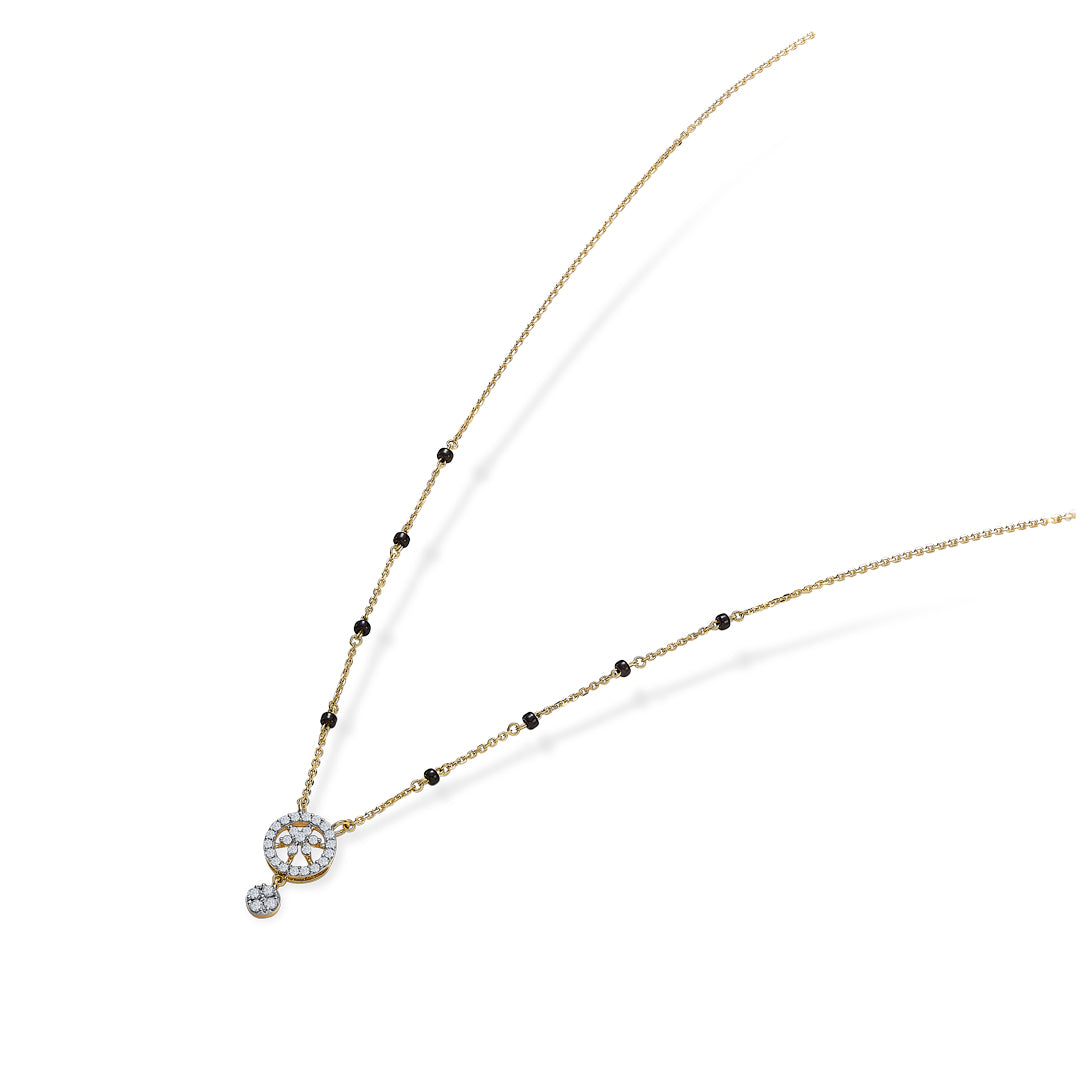 circle of faith gold & diamond modern mangalsutra