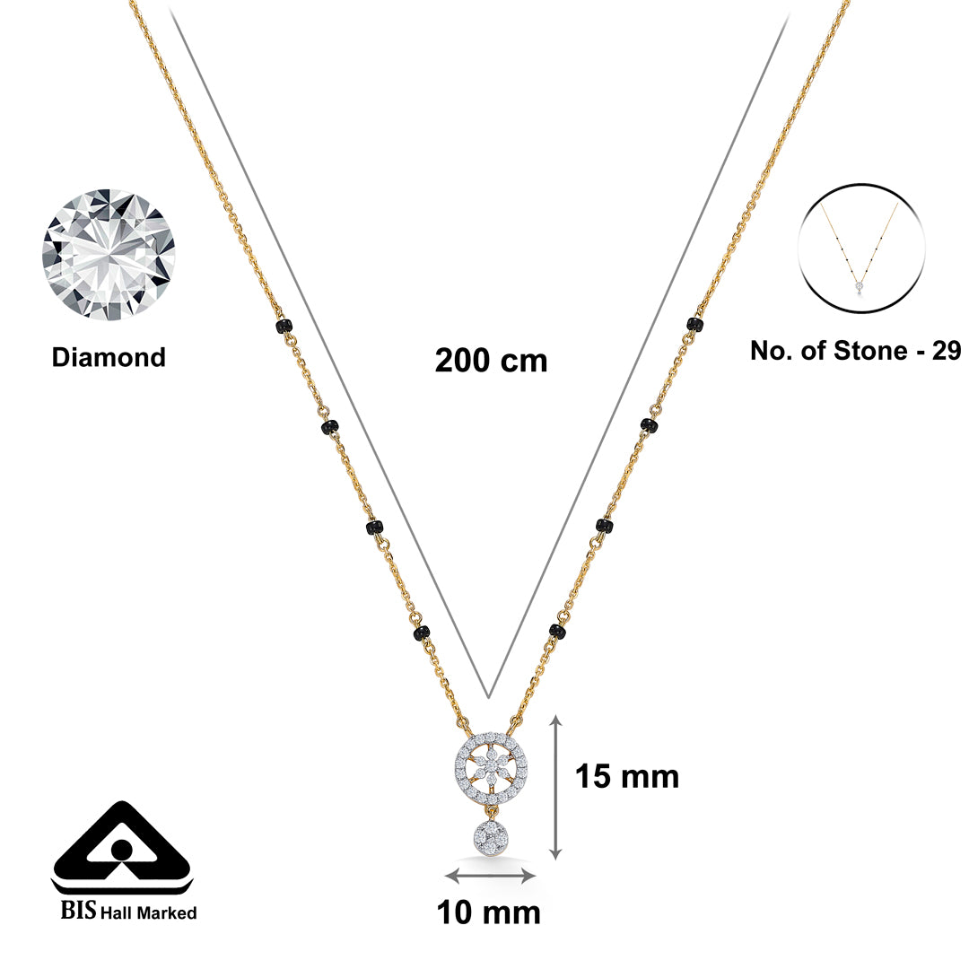 circle of faith gold & diamond modern mangalsutra