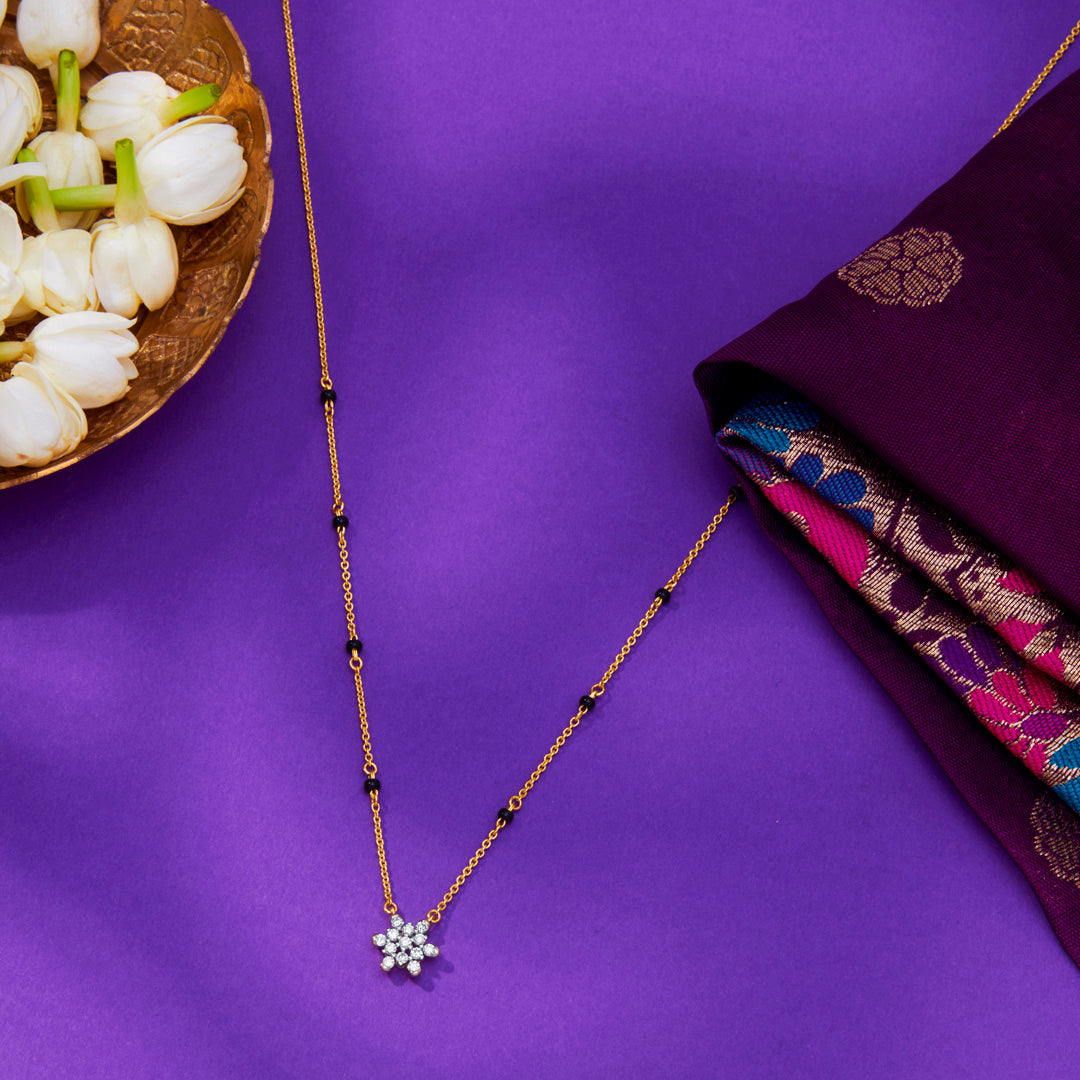 Cosmic Connection Gold & Diamond Modern Mangalsutra for Women