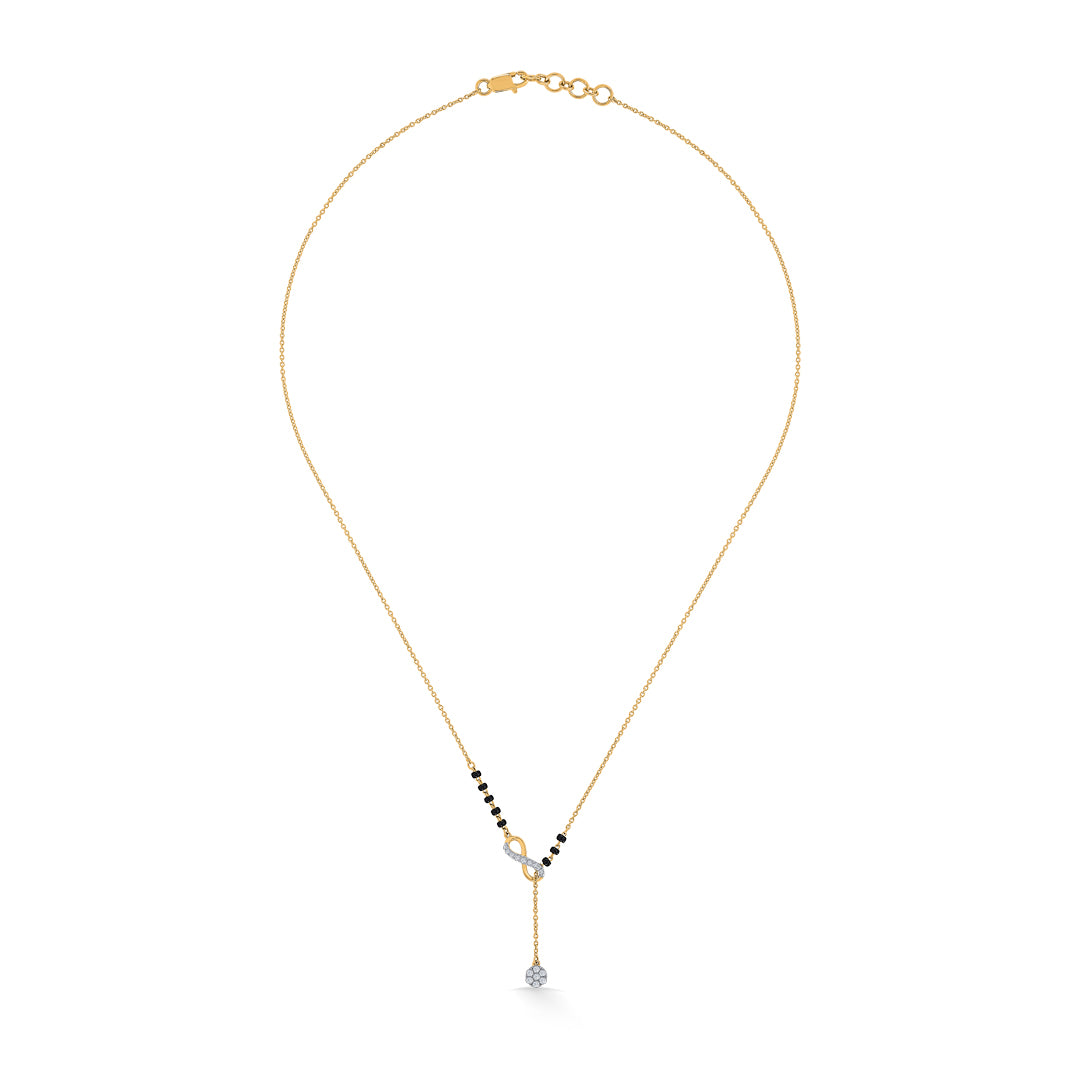 Infinity Glow Gold & Diamond Modern Mangalsutra for Women