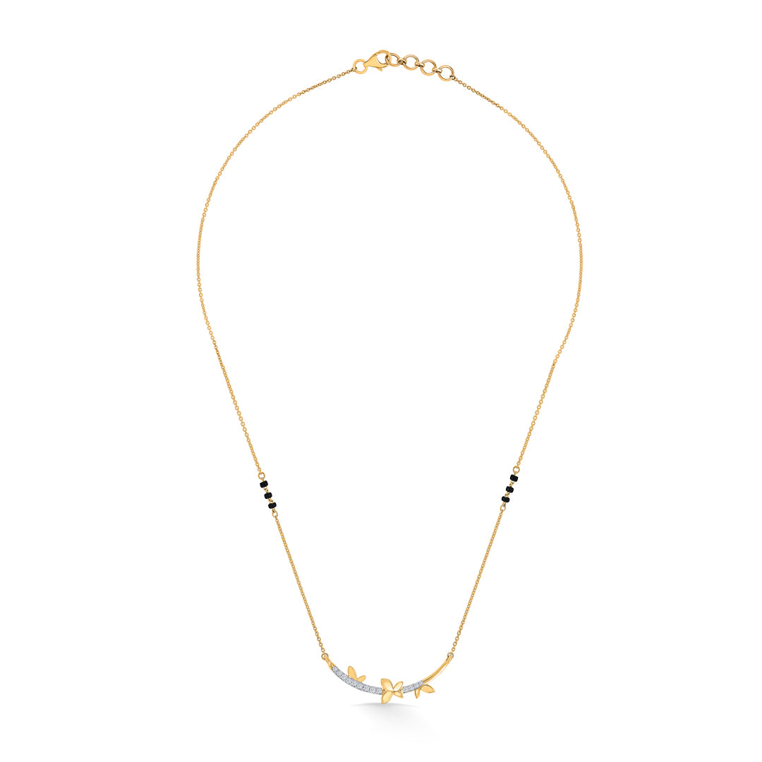 Arcane Beauty Gold & Diamond Modern Mangalsutra for Women