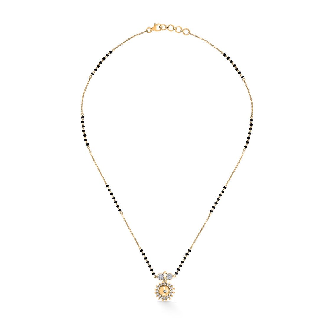 Sunbeam Sparkle Gold & Diamond Modern Mangalsutra for Women