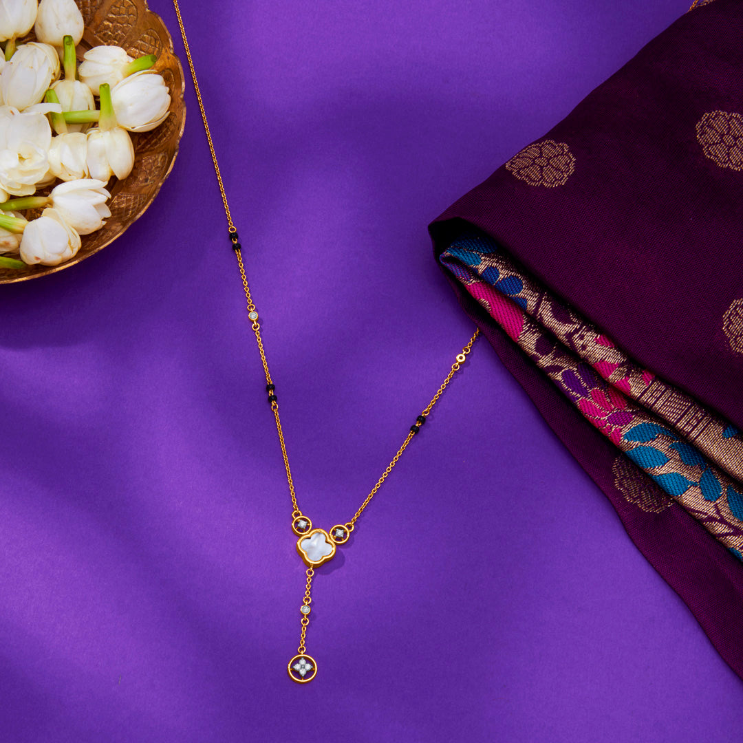 Arista Glow Gold & Diamond Modern Mangalsutra for Women