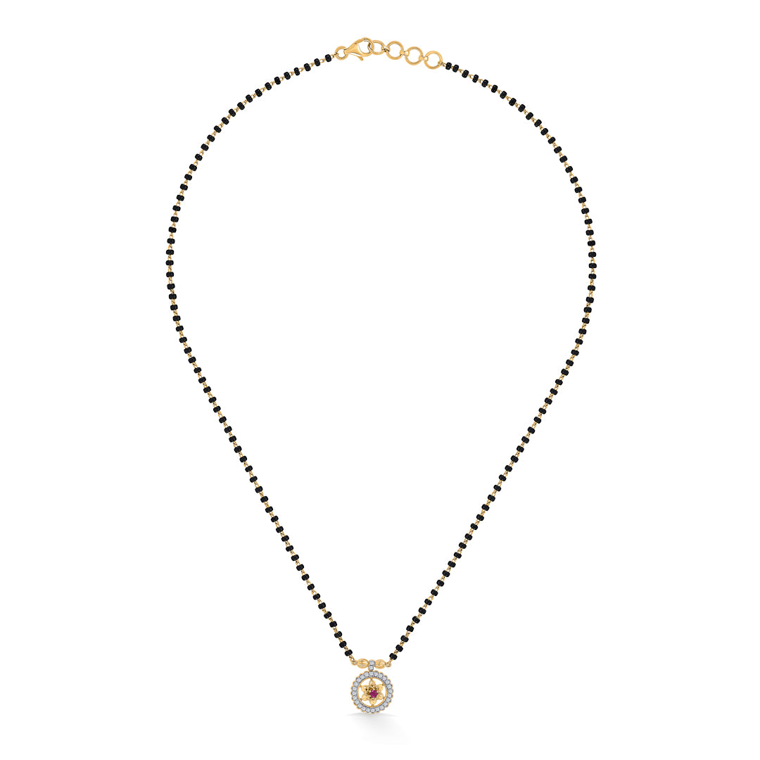 Starlight Circle Gold & Diamond Modern Mangalsutra for Women