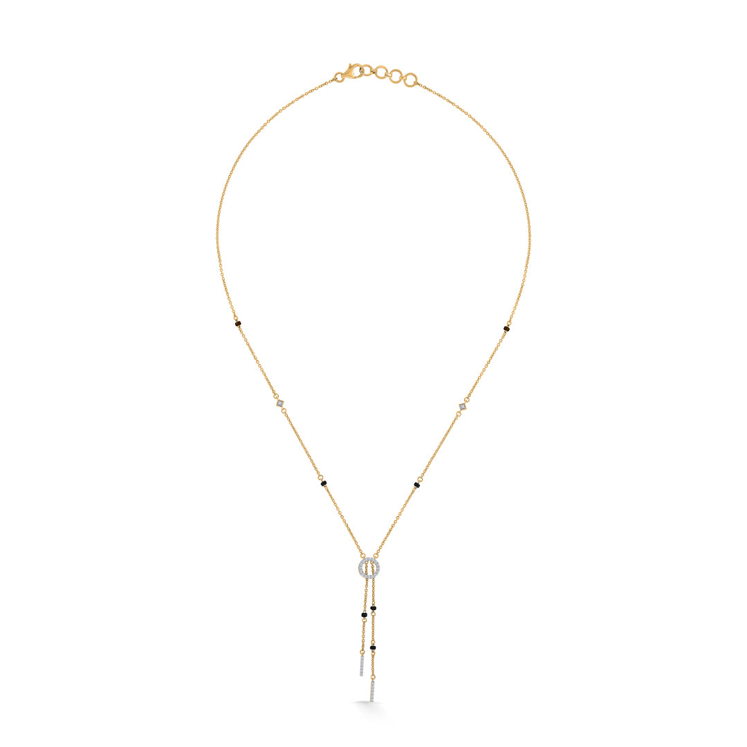 Whimsical String Gold & Diamond Modern Mangalsutra for Women