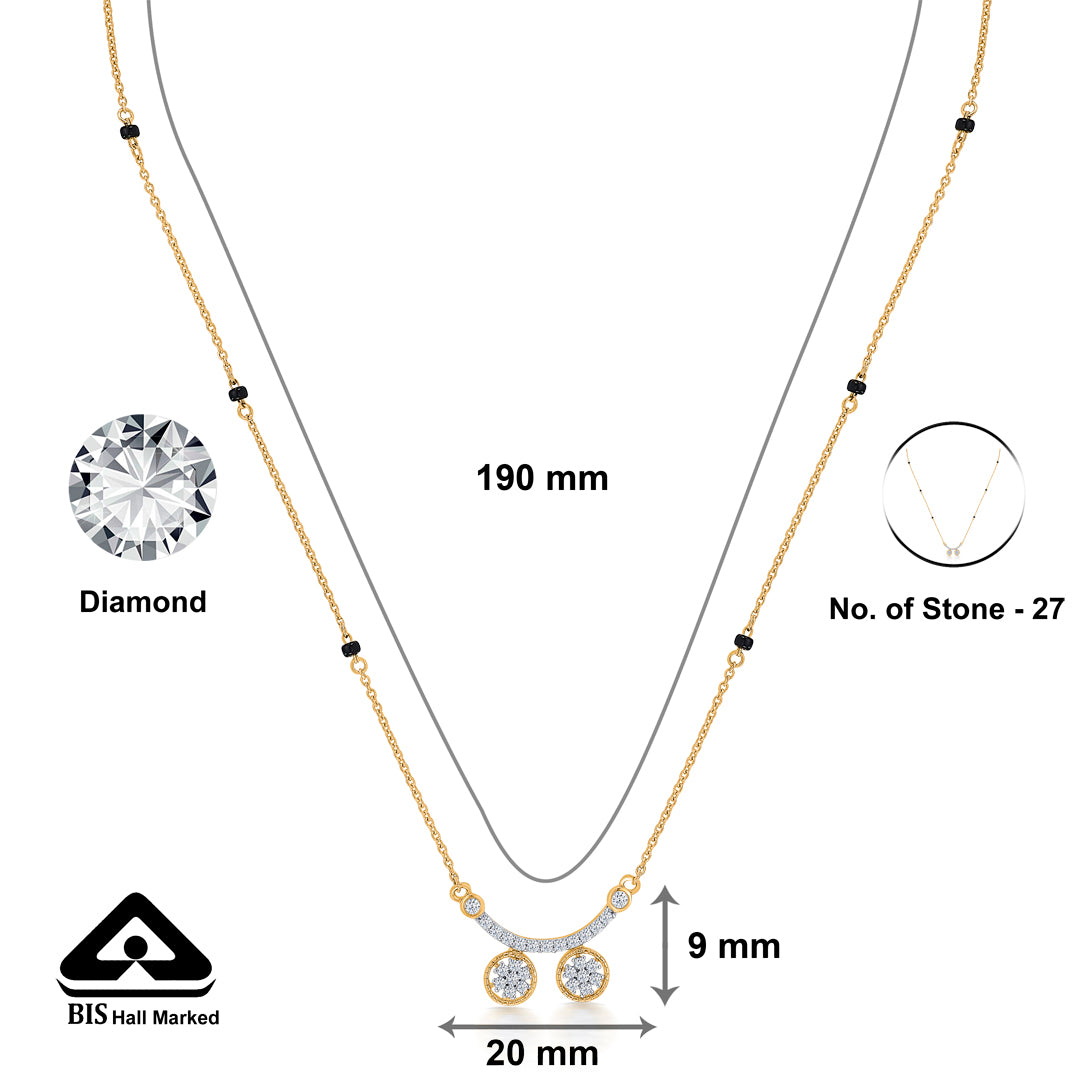 celestial wati gold & diamond modern mangalsutra for women