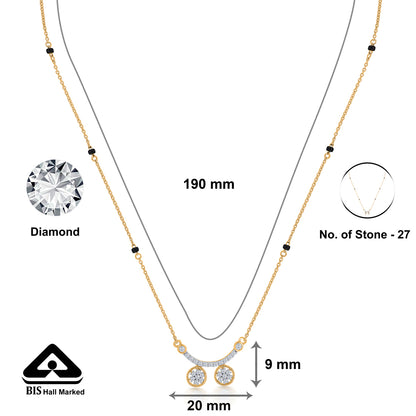 Celestial Wati Gold & Diamond Modern Mangalsutra for Women