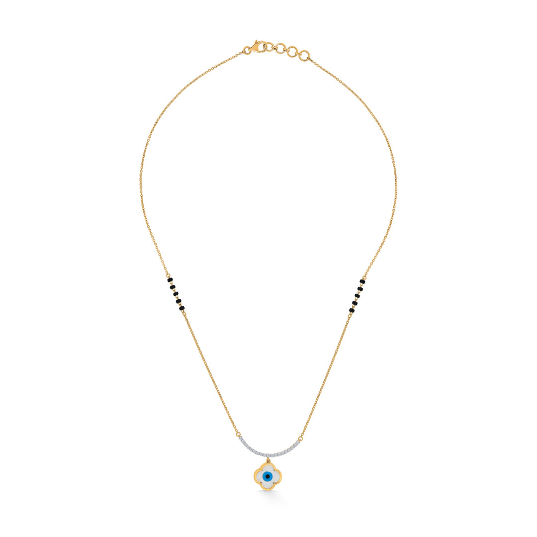 Serene Gaze Gold & Diamond Modern Mangalsutra for Women