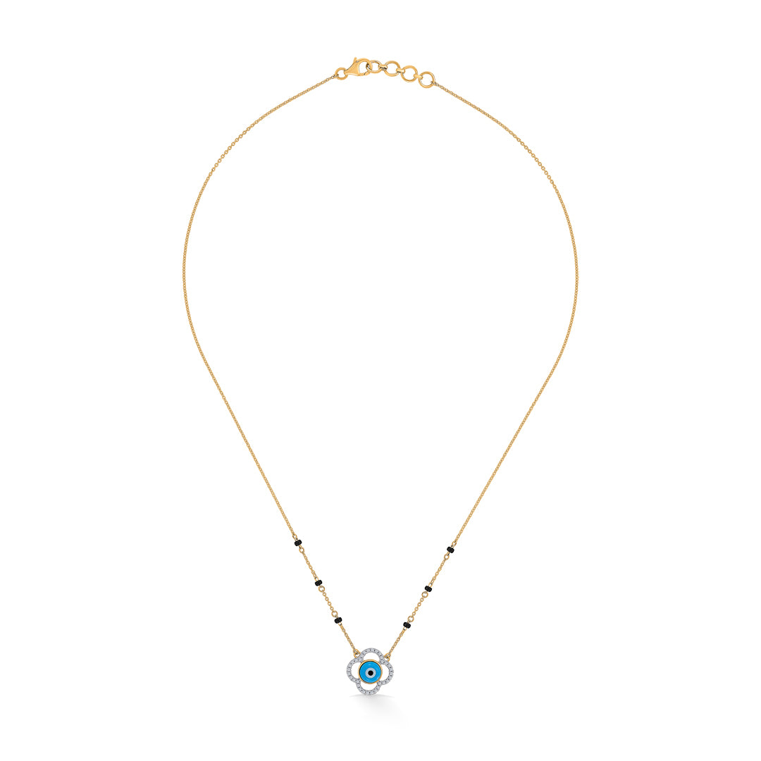 Luminous Shield Gold & Diamond Modern Mangalsutra for Women