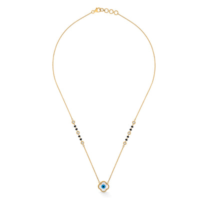 Evil Eye Bliss Gold & Diamond Modern Mangalsutra for Women