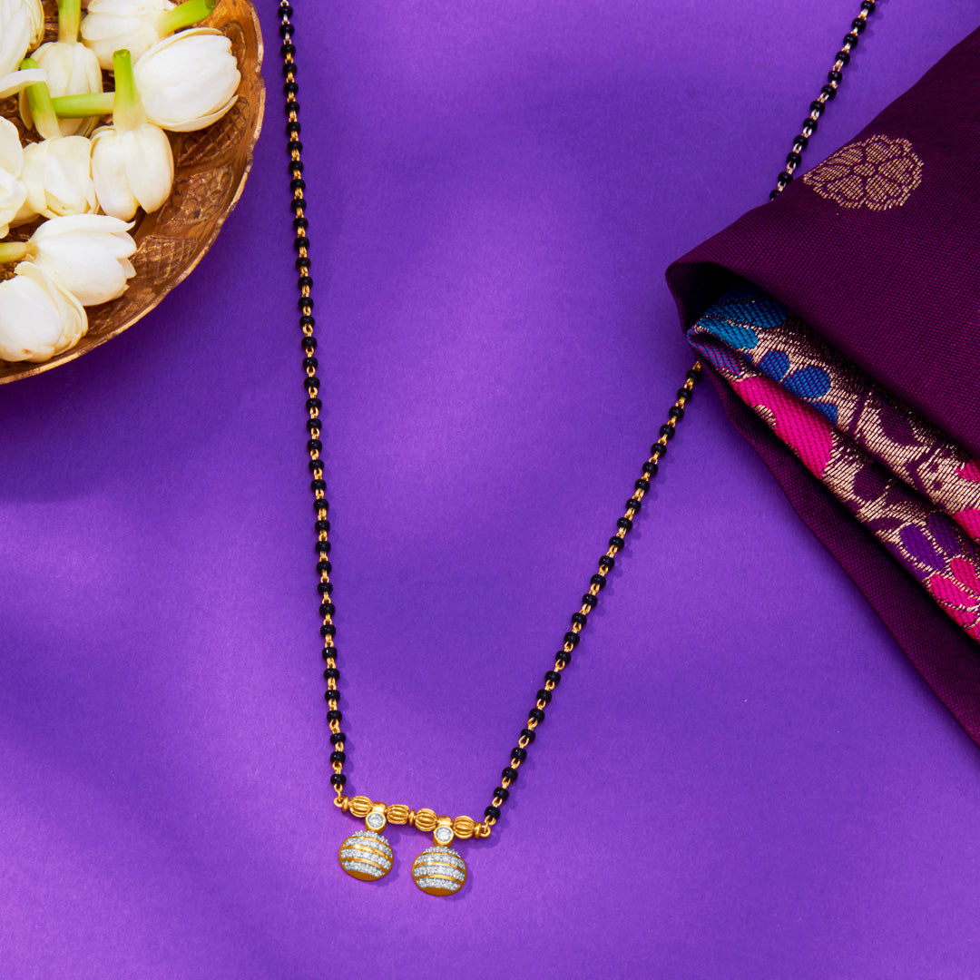 Wati Elegance Gold & Diamond Modern Mangalsutra for Women