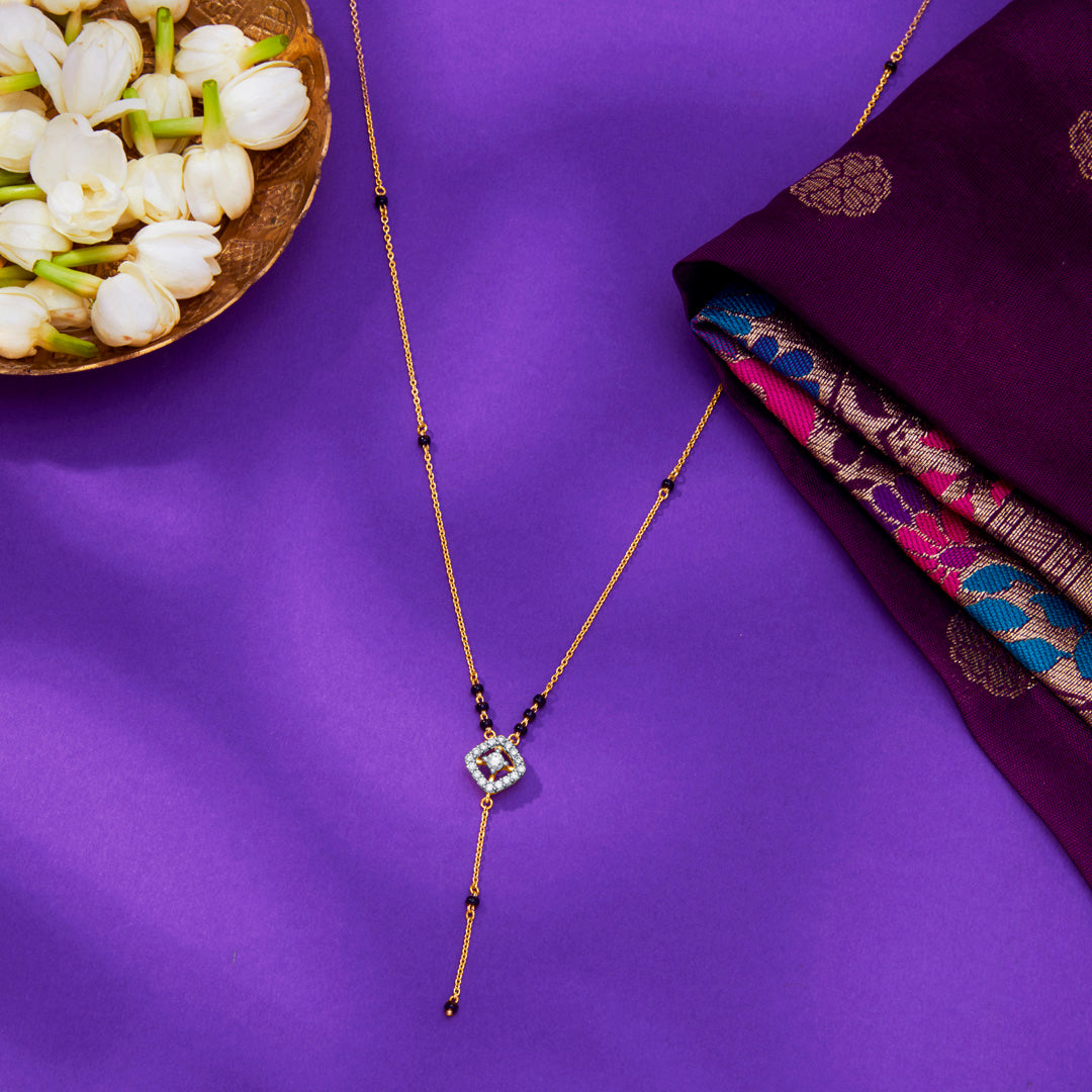 Urban Knot Gold & Diamond Modern Mangalsutra for Women