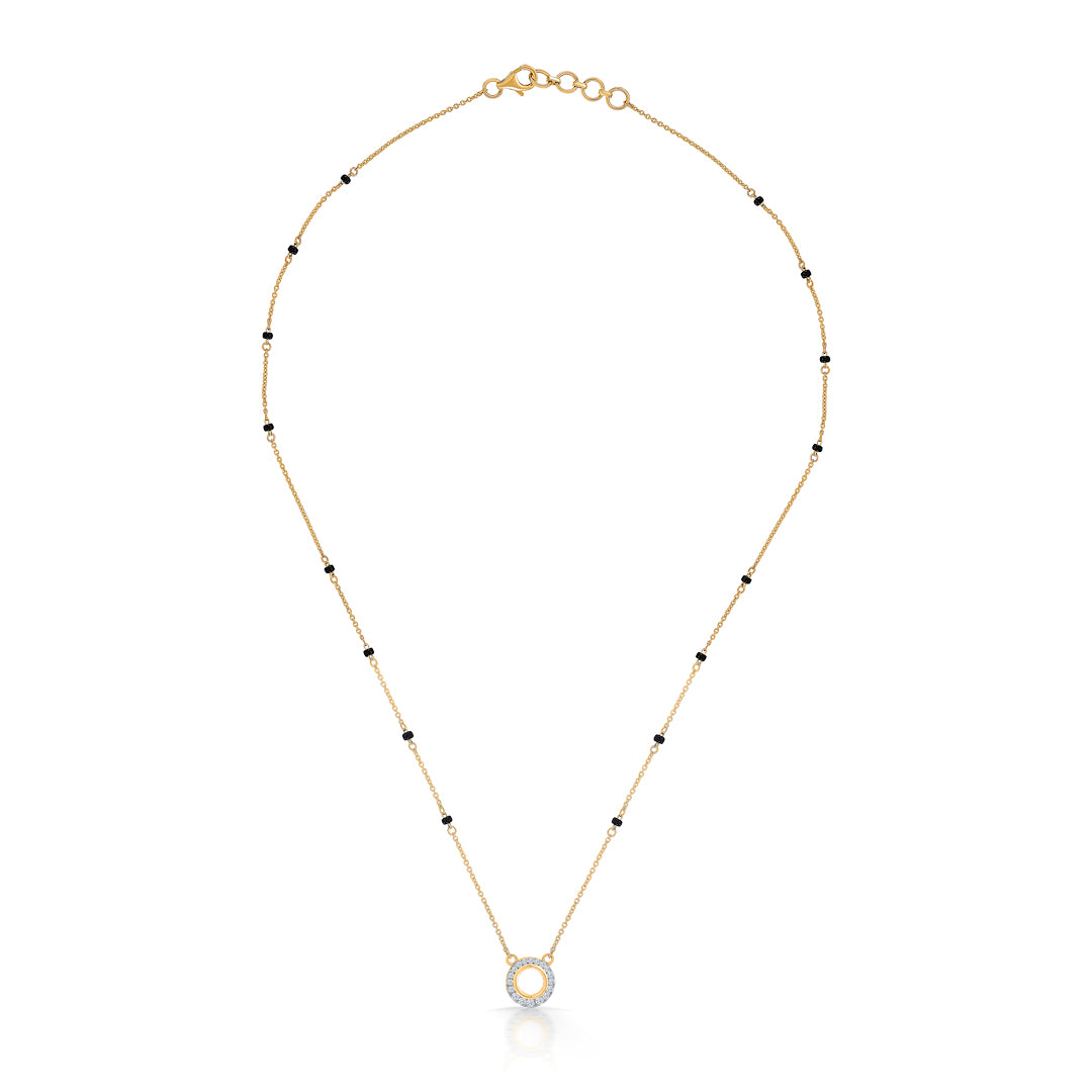 Flawless Orbit Gold & Diamond Modern Mangalsutra for Women