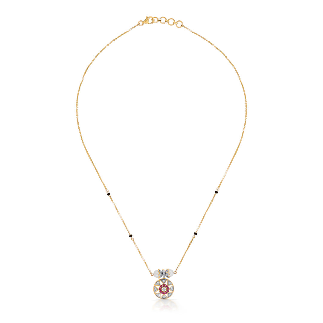 Crimson Grace Gold & Diamond Modern Mangalsutra for Women