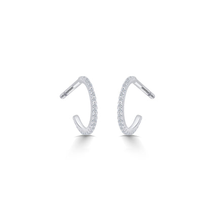 Geo Yellow Gold & Diamond Hoops & Huggies Earring