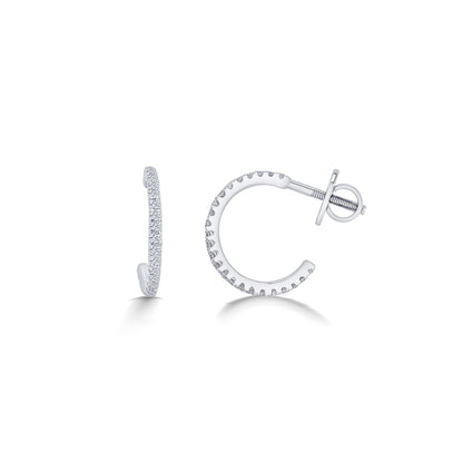 Geo Yellow Gold & Diamond Hoops & Huggies Earring