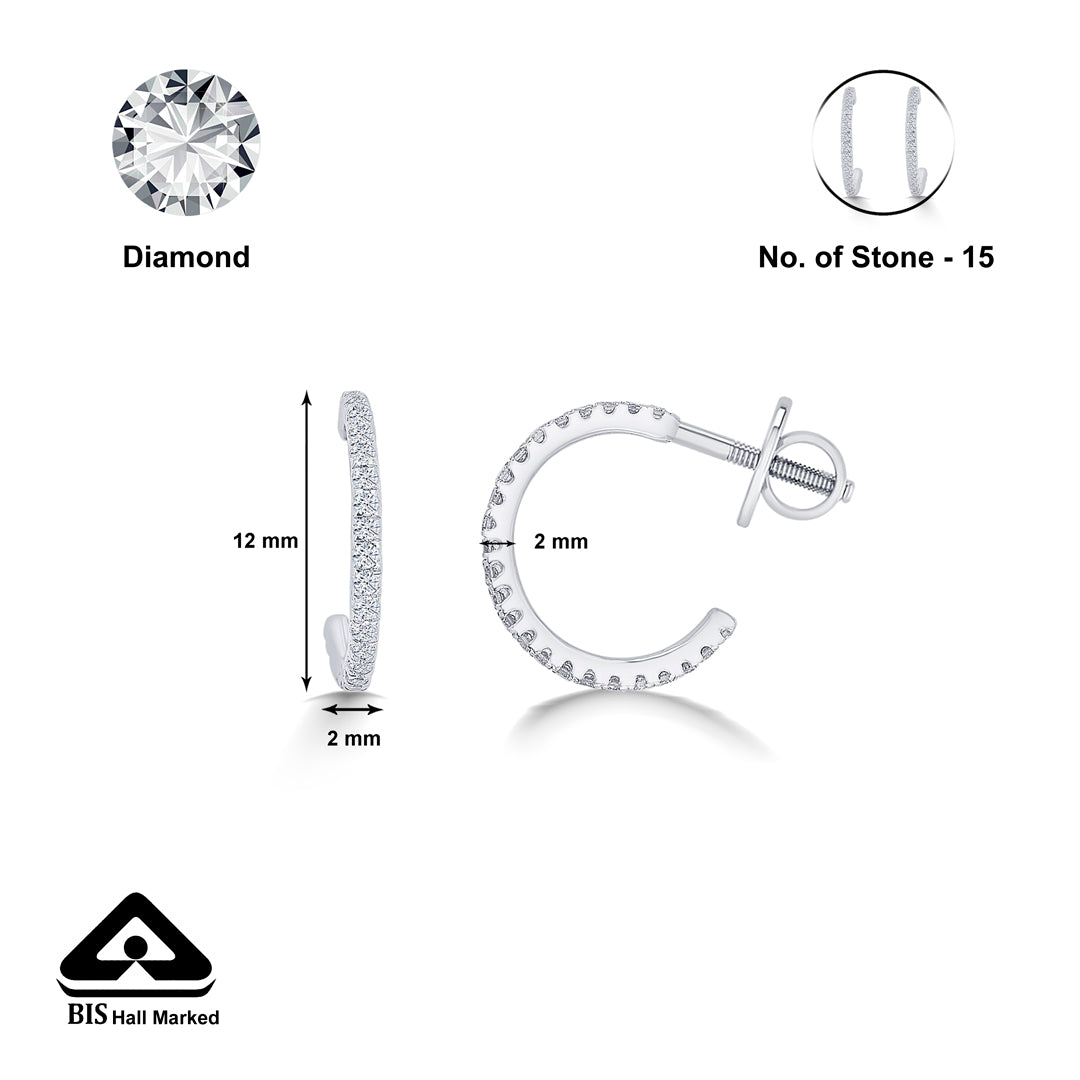 geo yellow gold & diamond hoops & huggies earring