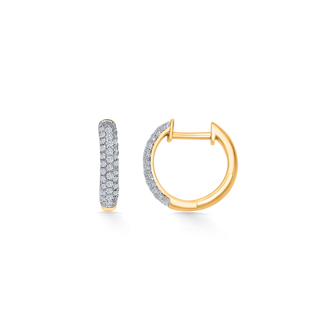 periphery gold & diamond hoops & huggies earring for women