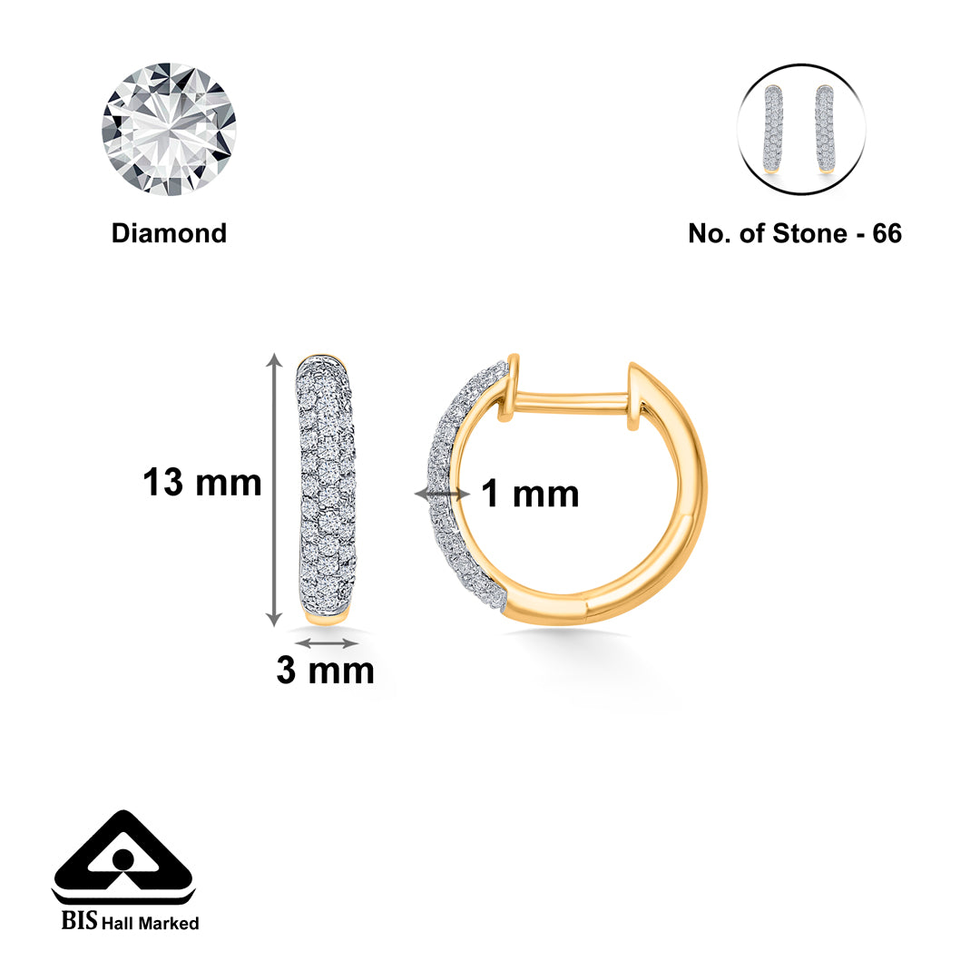 periphery gold & diamond hoops & huggies earring for women