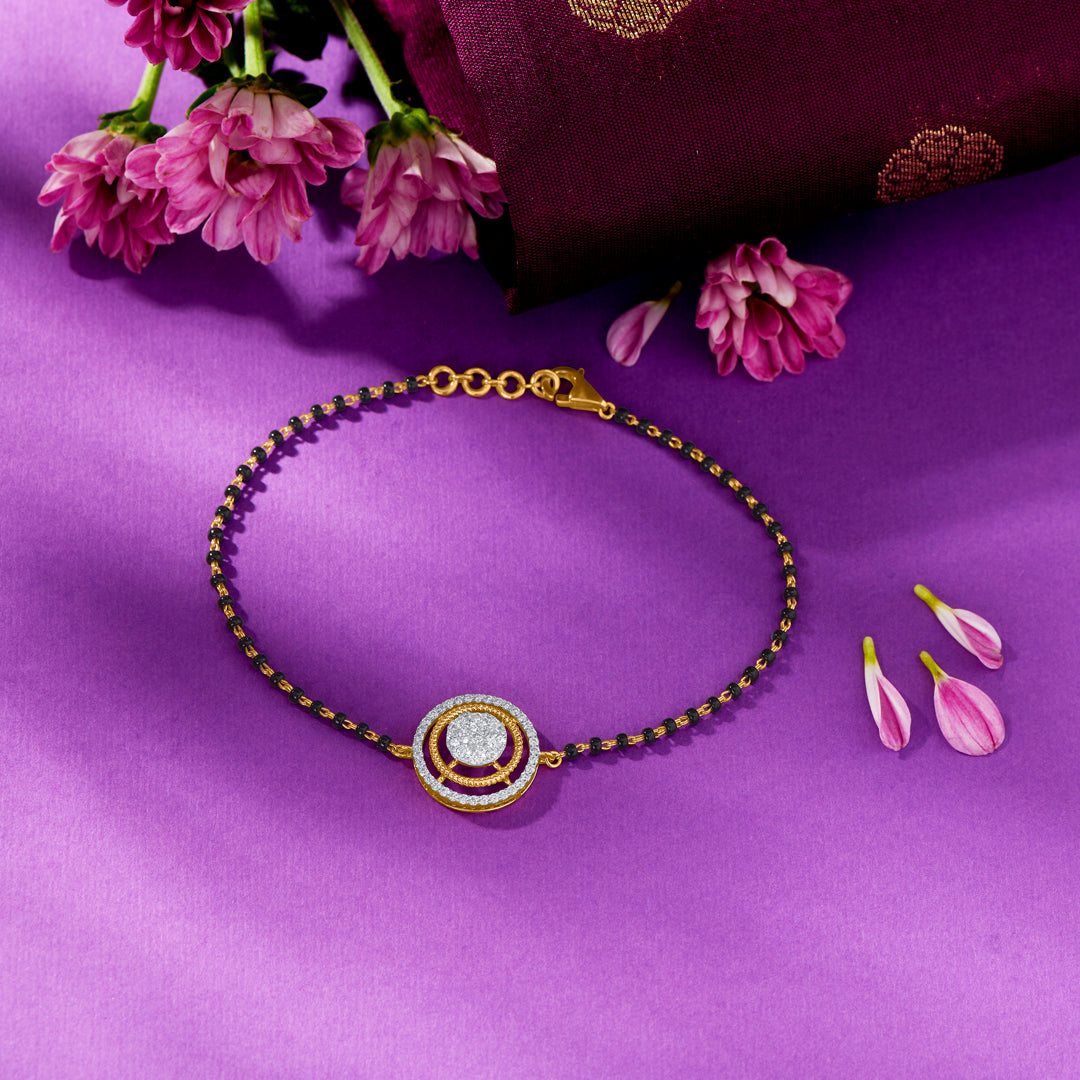 Marital Elegance Gold & Diamond Bracelet For Women