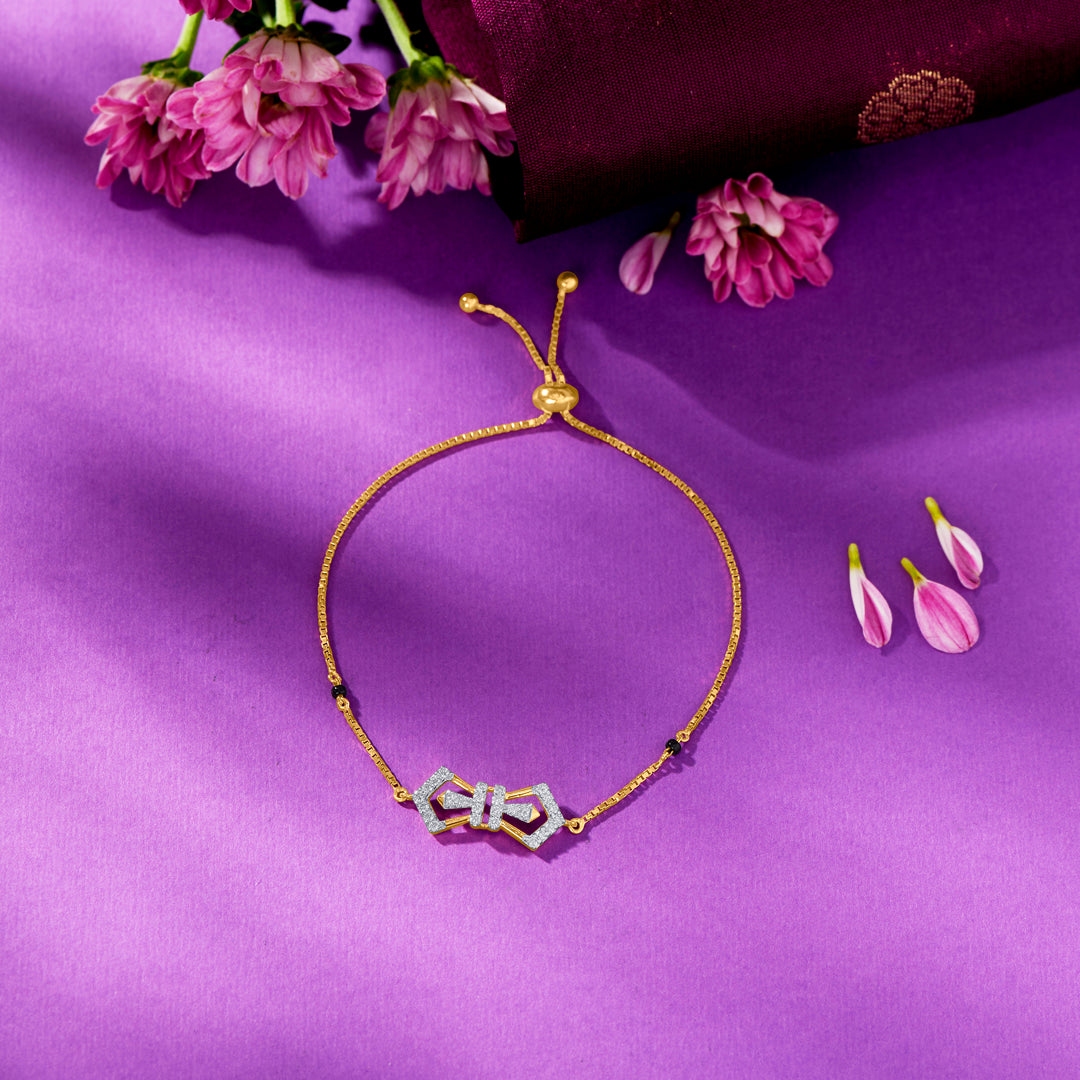 Joyful adornment Gold & Diamond Bracelet For Women