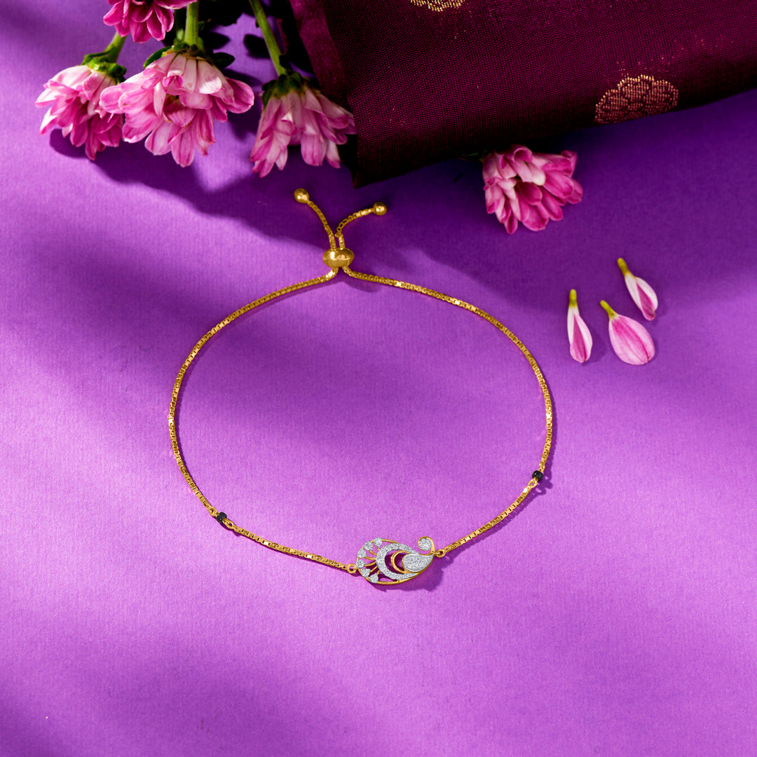 Thread of Grace Gold & Diamond Bracelet For Women