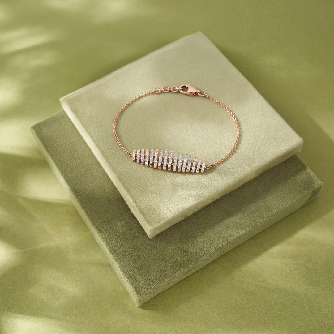Arinya Stack Rose Gold Diamond Bracelet
