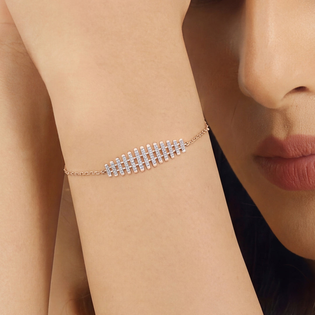 Arinya Stack Rose Gold Diamond Bracelet