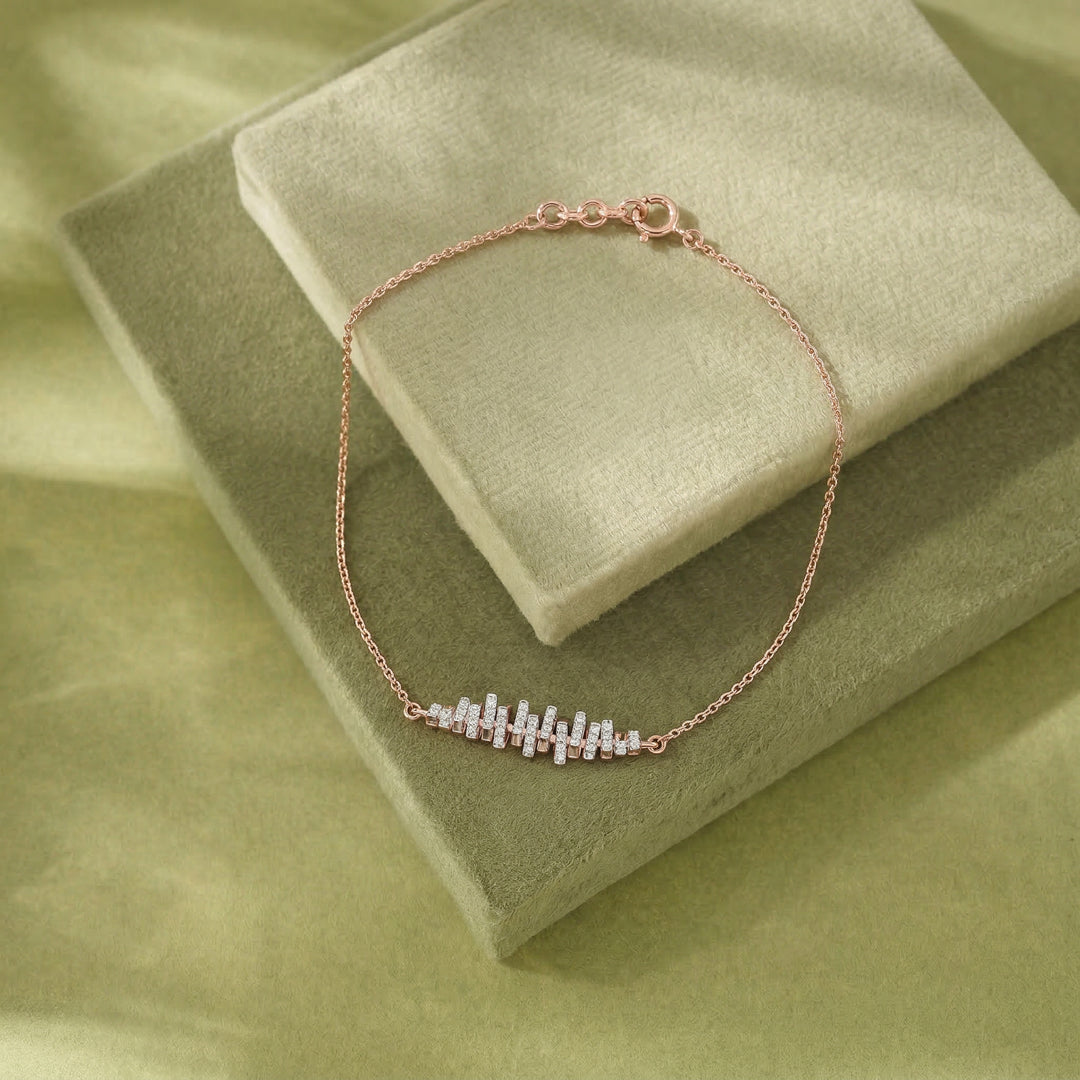 Arinya Arrange Rose Gold Diamond Bracelet