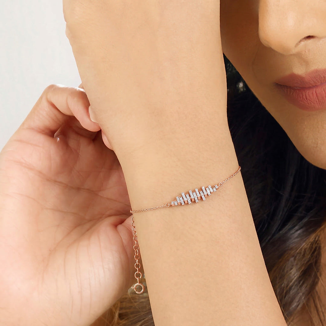 Arinya Arrange Rose Gold Diamond Bracelet
