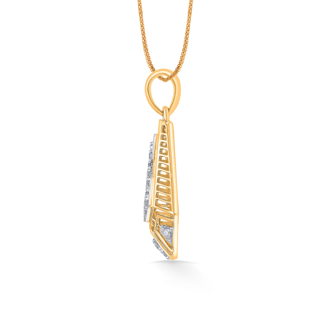 celestial apex classic gold and dia pendant for woman