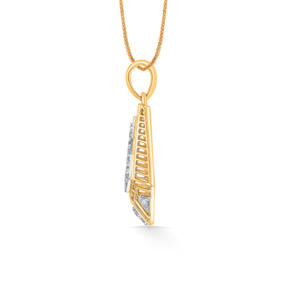 Celestial Apex Classic Gold and DIA Pendant for Woman